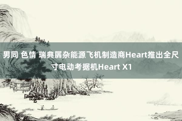 男同 色情 瑞典羼杂能源飞机制造商Heart推出全尺寸电动考据机Heart X1