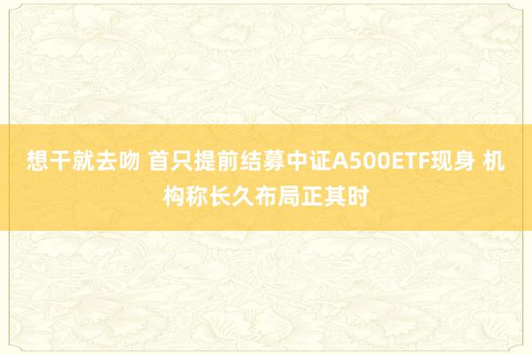 想干就去吻 首只提前结募中证A500ETF现身 机构称长久布局正其时