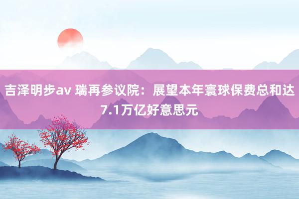 吉泽明步av 瑞再参议院：展望本年寰球保费总和达7.1万亿好意思元