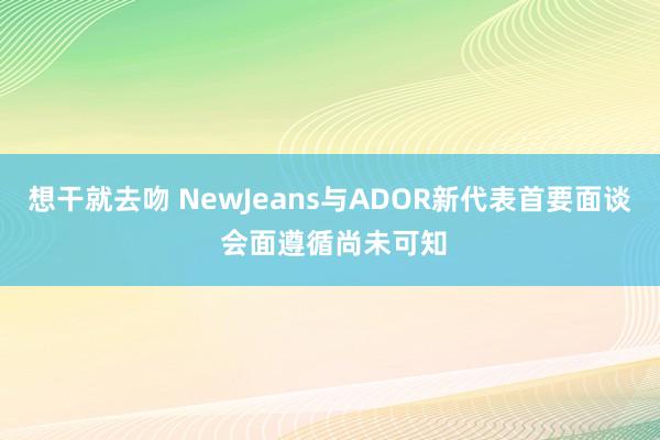 想干就去吻 NewJeans与ADOR新代表首要面谈 会面遵循尚未可知