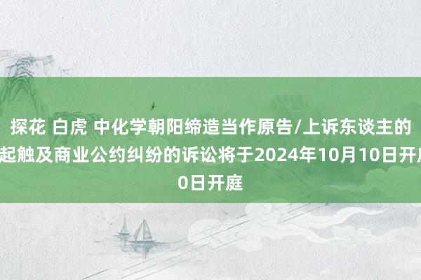 探花 白虎 中化学朝阳缔造当作原告/上诉东谈主的1起触及商业公约纠纷的诉讼将于2024年10月10日开庭