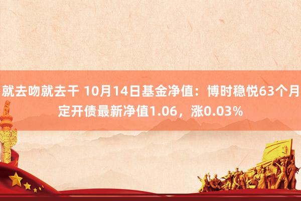 就去吻就去干 10月14日基金净值：博时稳悦63个月定开债最新净值1.06，涨0.03%