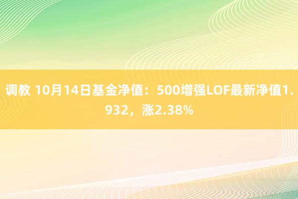 调教 10月14日基金净值：500增强LOF最新净值1.932，涨2.38%