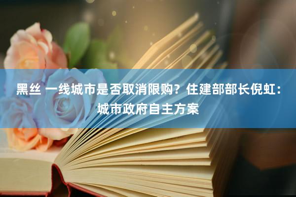 黑丝 一线城市是否取消限购？住建部部长倪虹：城市政府自主方案