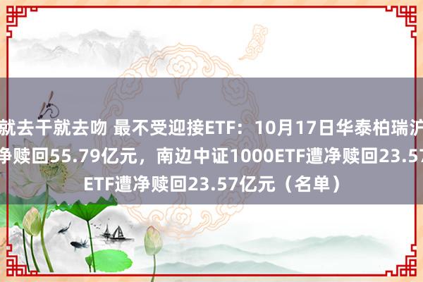 就去干就去吻 最不受迎接ETF：10月17日华泰柏瑞沪深300ETF遭净赎回55.79亿元，南边中证1000ETF遭净赎回23.57亿元（名单）