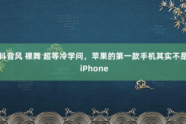 抖音风 裸舞 超等冷学问，苹果的第一款手机其实不是 iPhone