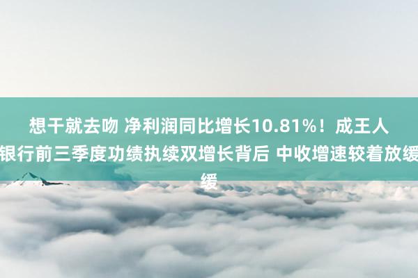 想干就去吻 净利润同比增长10.81%！成王人银行前三季度功绩执续双增长背后 中收增速较着放缓