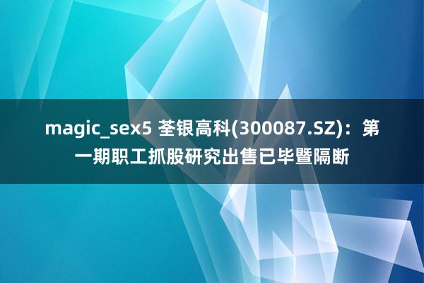 magic_sex5 荃银高科(300087.SZ)：第一期职工抓股研究出售已毕暨隔断