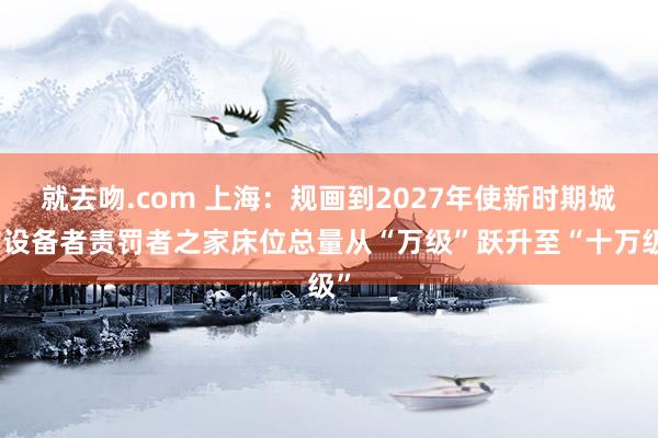 就去吻.com 上海：规画到2027年使新时期城市设备者责罚者之家床位总量从“万级”跃升至“十万级”