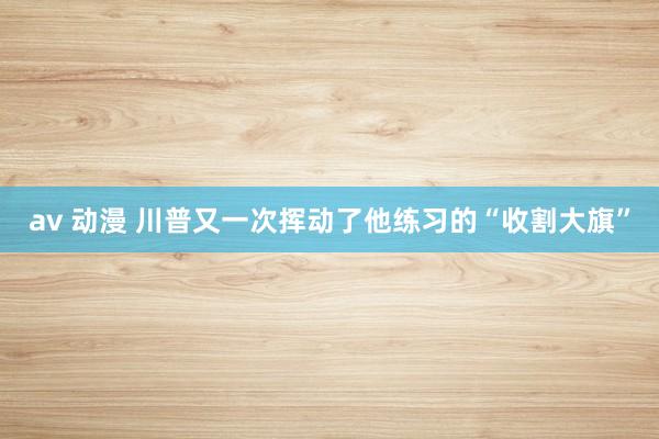 av 动漫 川普又一次挥动了他练习的“收割大旗”