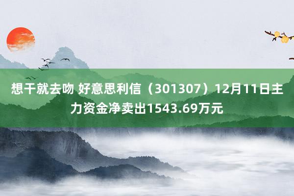 想干就去吻 好意思利信（301307）12月11日主力资金净卖出1543.69万元