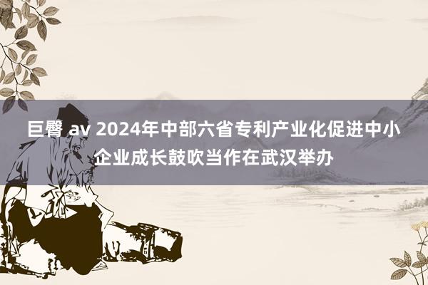 巨臀 av 2024年中部六省专利产业化促进中小企业成长鼓吹当作在武汉举办