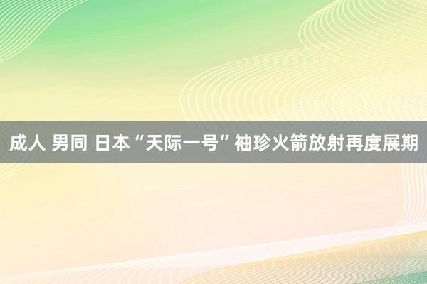 成人 男同 日本“天际一号”袖珍火箭放射再度展期