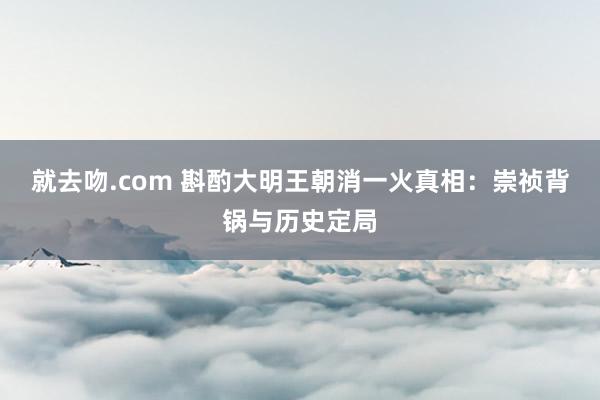 就去吻.com 斟酌大明王朝消一火真相：崇祯背锅与历史定局