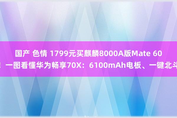 国产 色情 1799元买麒麟8000A版Mate 60！一图看懂华为畅享70X：6100mAh电板、一键北斗