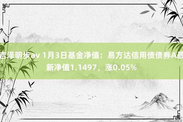 吉泽明步av 1月3日基金净值：易方达信用债债券A最新净值1.1497，涨0.05%