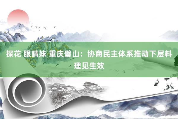 探花 眼睛妹 重庆璧山：协商民主体系推动下层料理见生效