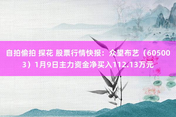 自拍偷拍 探花 股票行情快报：众望布艺（605003）1月9日主力资金净买入112.13万元