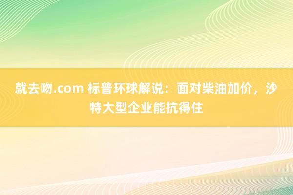 就去吻.com 标普环球解说：面对柴油加价，沙特大型企业能抗得住